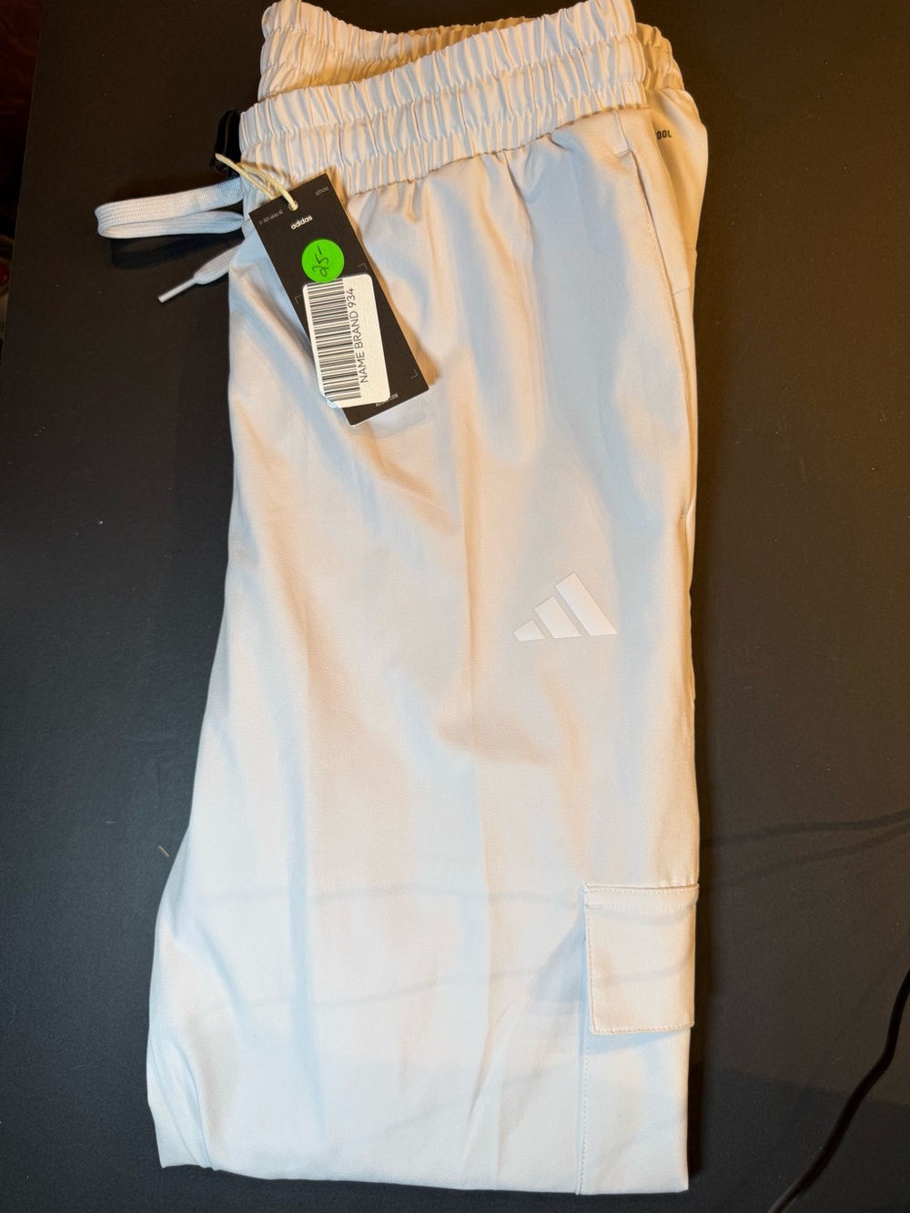 Adidas Men’s Light gray cargo  Performance joggers size large